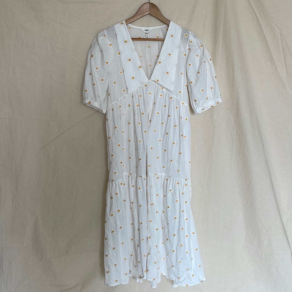 Daisy White Cotton Summer Dress